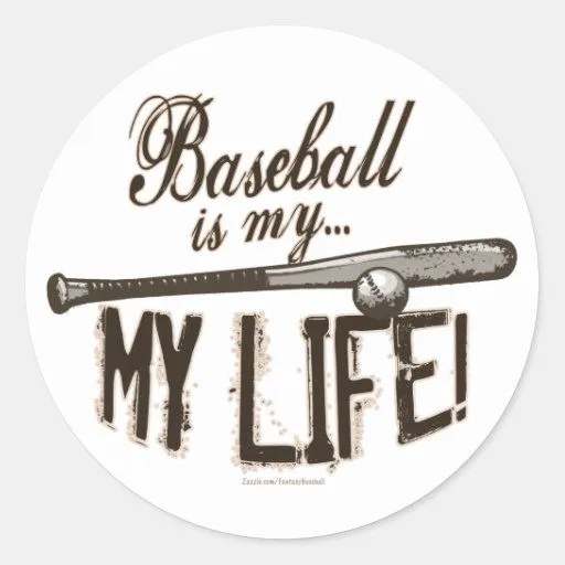 El béisbol es mi vida! Pegatina | Zazzle