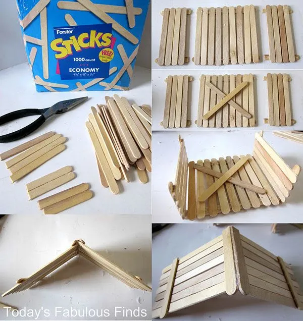 Como hacer cunas con palitos de madera - Imagui