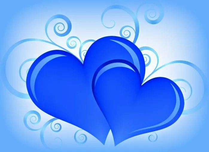 Corazones azules de amor - Imagui