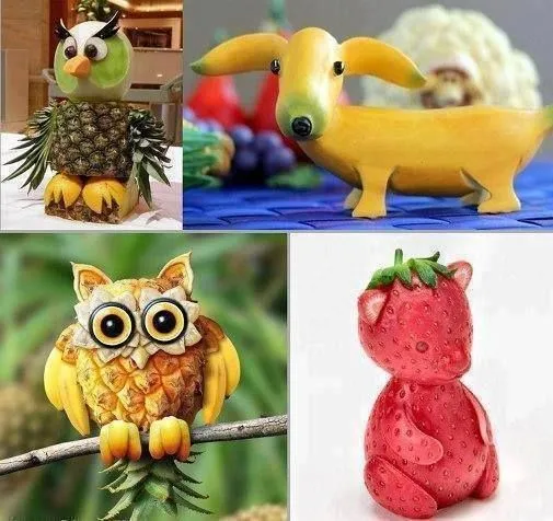 BELLOS ANIMALES HECHOS CON FRUTAS | Fruit Decor | Pinterest ...