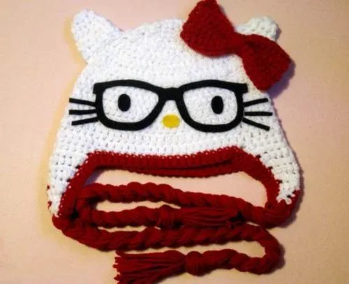 9 Bellos gorros tejidos al crochet de kitty | Gorros tejidos