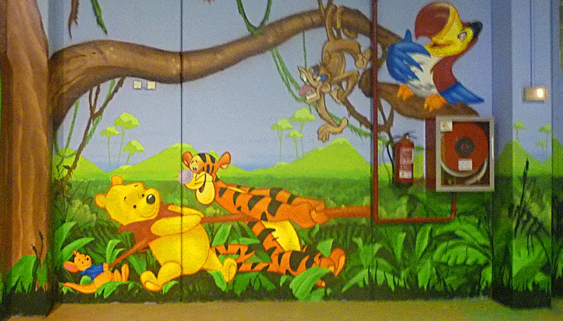  ... : Murales infantiles en pared de Winnie the pooh para niños y bebés
