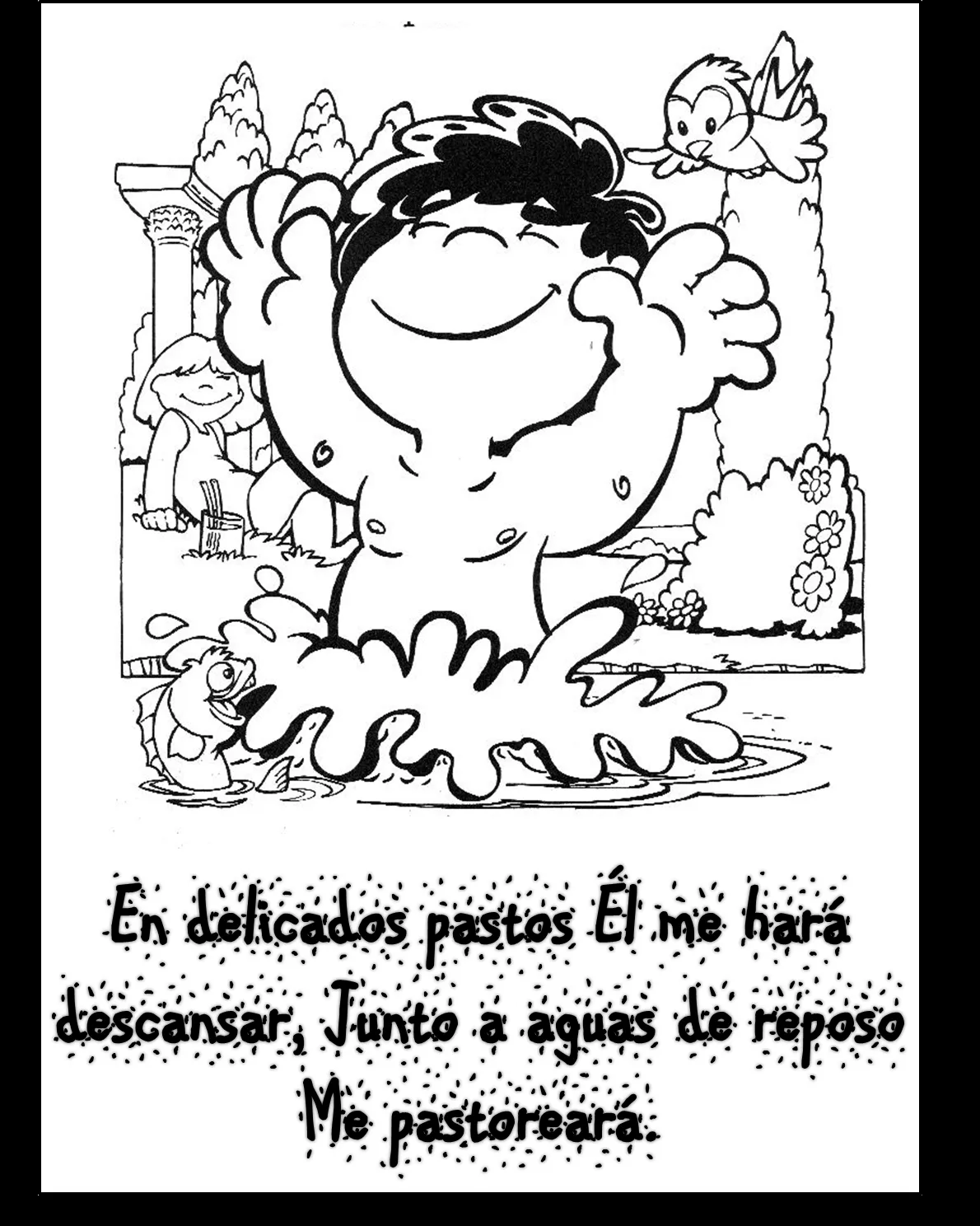 Los niños y la Biblia: Salmo 23 para niños. Una idea para colorear y ... Los niños y la Biblia: Salmo 23 para niños. Una idea para colorear y ...