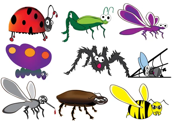 Bichos e insectos — Vector stock © vician #5396476