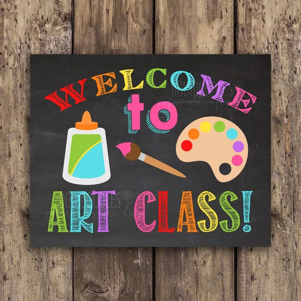 Bienvenido a la clase de arte letreros del aula bienvenida - Etsy México