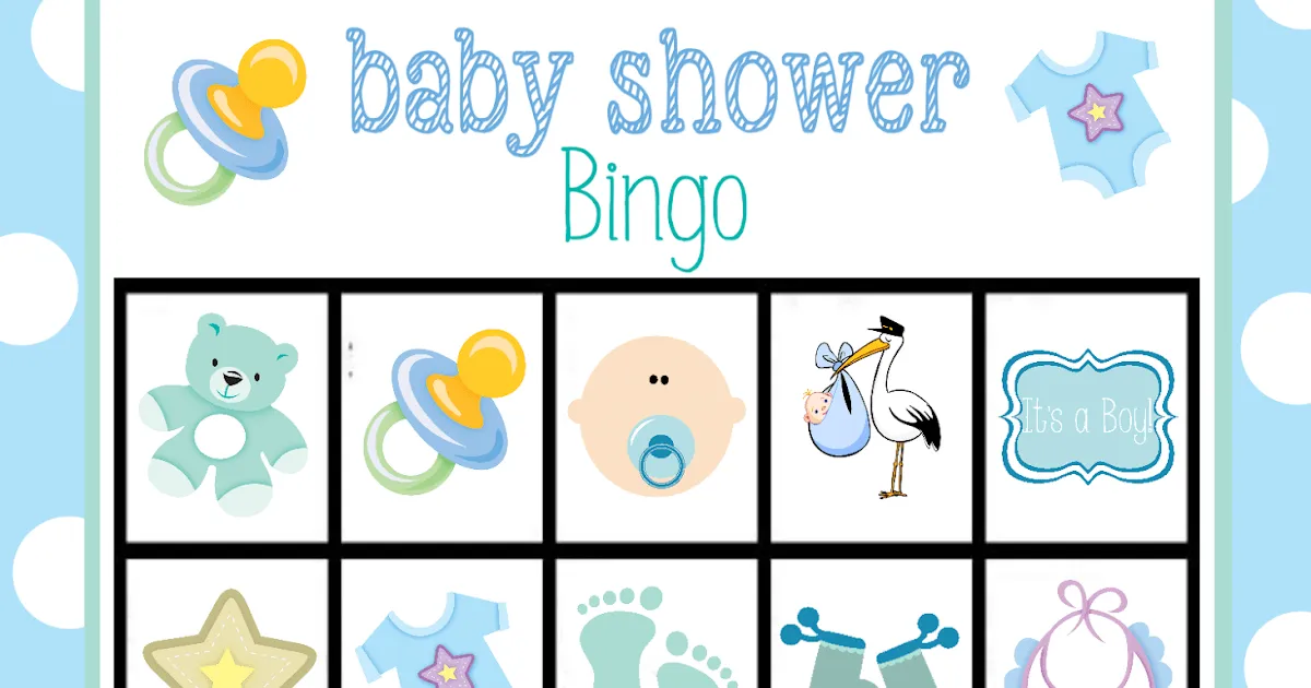 Bingo para Baby Shower de Niño, para Imprimir Gratis. - Oh My Bebé!
