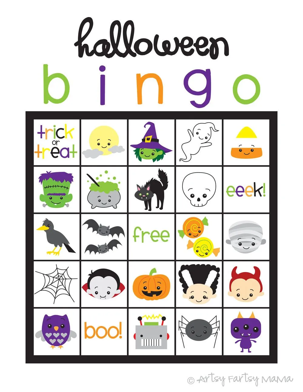 Bingo para Halloween | Manualidades faciles
