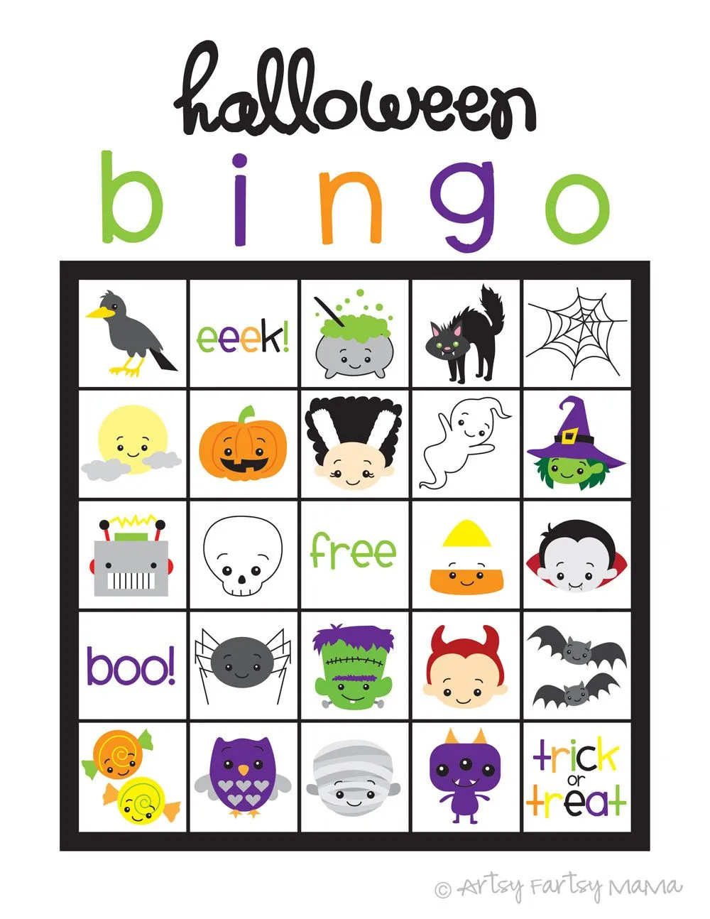 Bingo para Halloween – Manualidades faciles