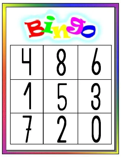 Bingo de numerales del 0 al 19 primer grado | Wchaverri's Blog