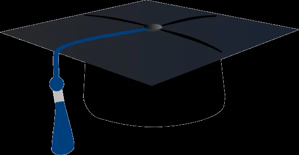 Graduation Hat With Blue Tassle Clip Art at Clker.com - vector ...