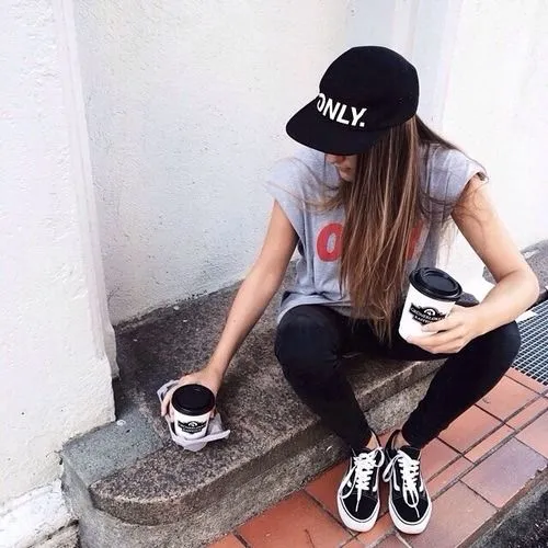 black #coffee #girl #grunge #hair #skate #vans - FEEL I BRING
