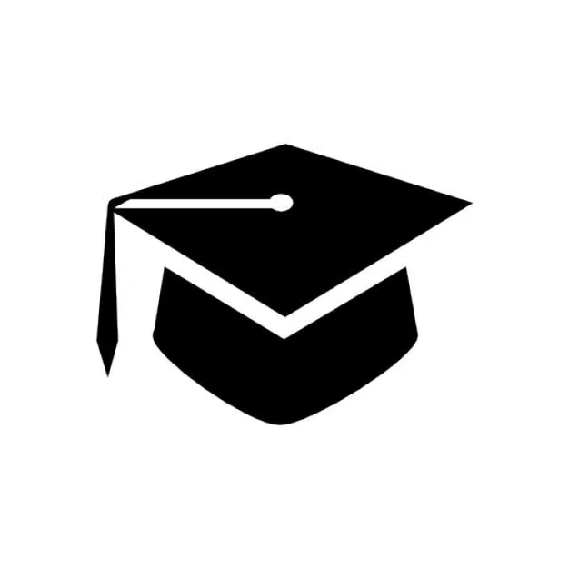 Black graduation icon Icons | Free Download