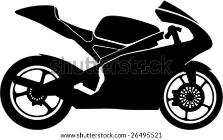 Black Motorcycle Racing Style Stock Vector Illustration 26495521 ...