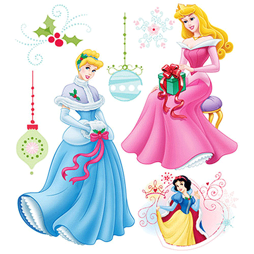 blancanieves cenicienta bella y aurora en navidad princesas de disney