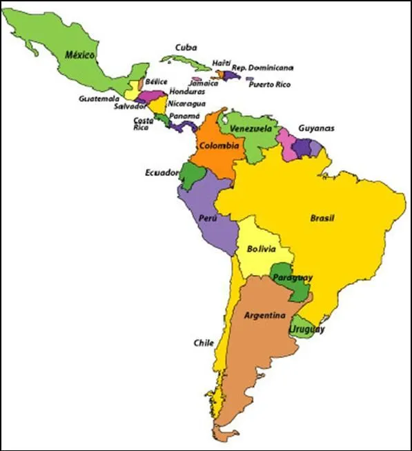 Mapa.continente americano - Imagui