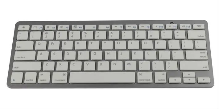 Blanco teclado sin hilos de Bluetooth para el iPhone iPad Mac PC ...