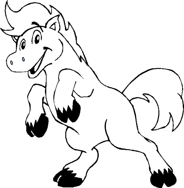Un caballo de caricatura para colorear - Imagui
