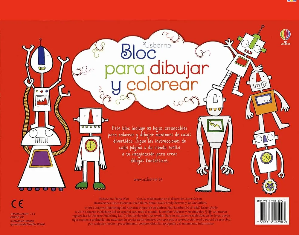 Bloc para dibujar y colorear : Watt, Fiona: Amazon.com.mx: Libros