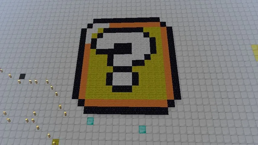 Block from mario pixel art!! Minecraft Project Block from mario pixel art!! Minecraft Project