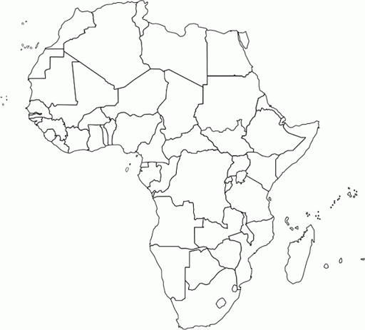 Continente de africa para pintar - Imagui