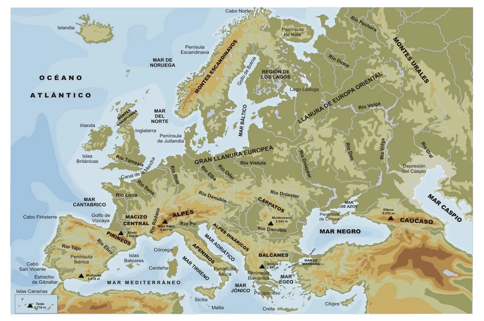 BLOG DE HISTORIA DE DIEGO: Mapas político y fisico de Europa
