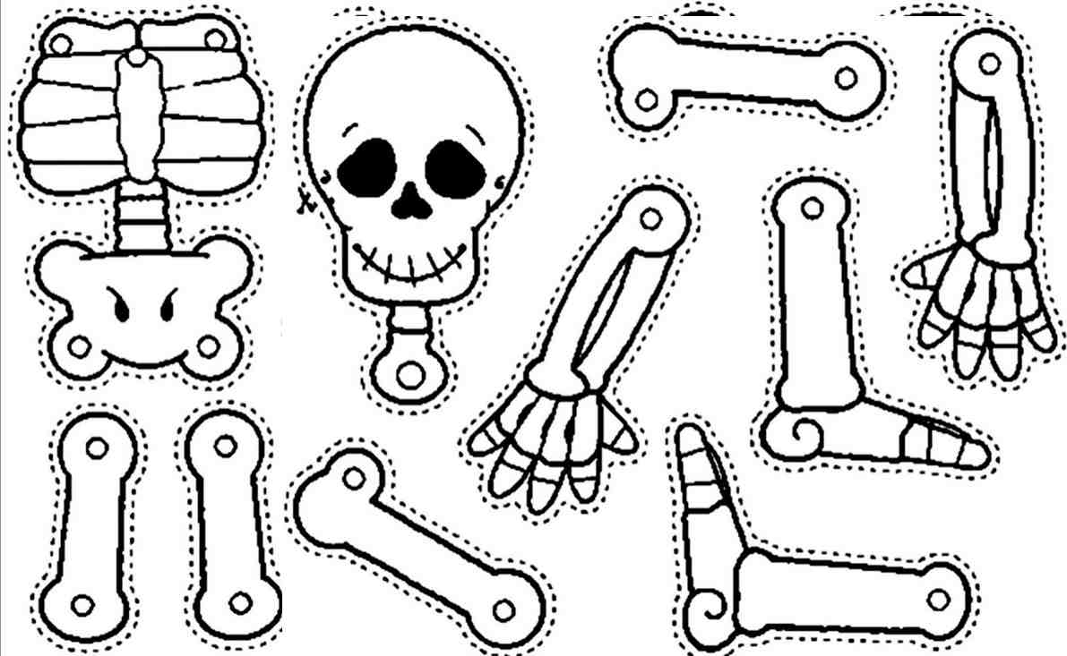 Blog de imágenes: Recortables Halloween Vestir el esqueleto