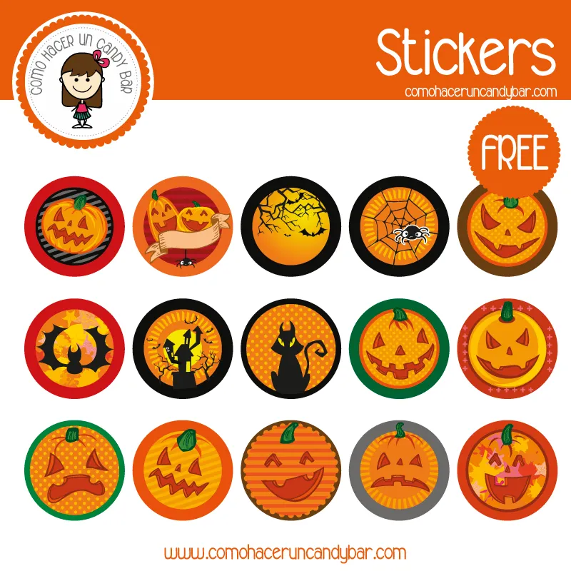 Blog de imprimibles gratis para tu fiesta - Halloween: Stickers para  imprimir