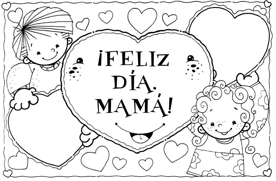 Descarga los dibujos para colorear del día de la madre