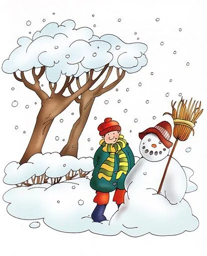el invierno en dibujo dibujos estaciones del ano para imprimir el ...