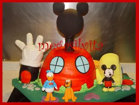 Como hacer una torta de la casa de Mickey - Imagui