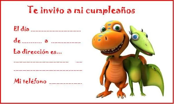 Tarjetas de cumpleaños para imprimir dinosaurios - Imagui