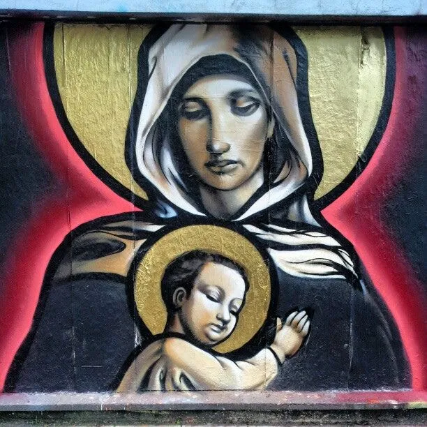 el blog del padre eduardo: Graffitis de la Virgen María