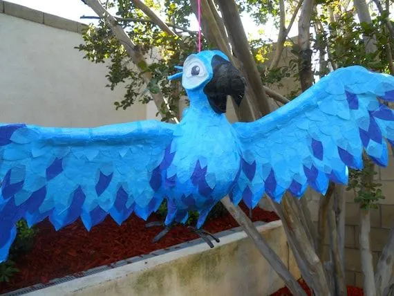 Blu or Jewel Rio Macaw Pinata by plethorapinatas on Etsy
