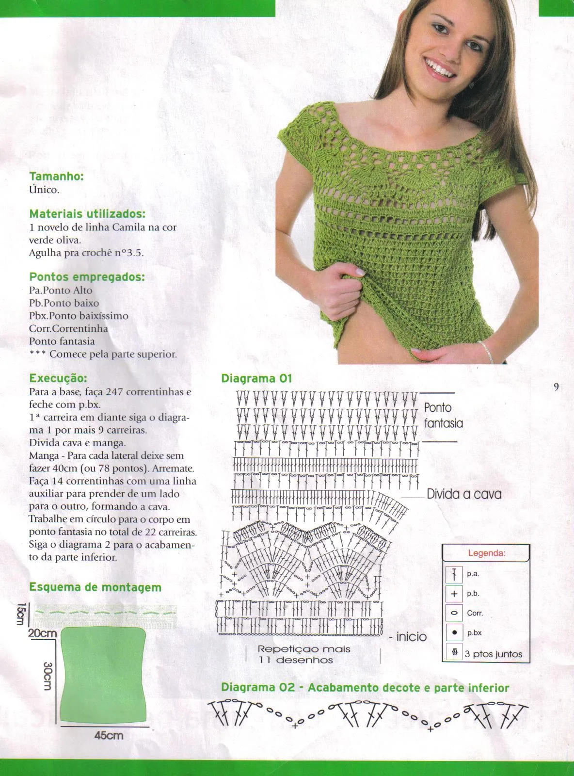 Patrones de blusas tejidas a crochet - Imagui