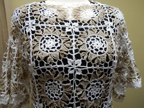 Blusa Cuadro dos Colores Crochet - YouTube