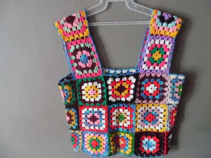 blusa de cuadros crochet | moda tejidos | Pinterest | Crochet