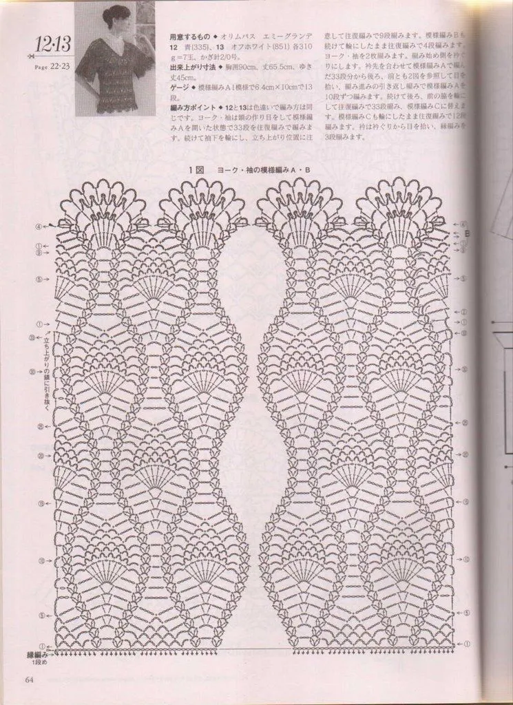 Blusa con diseño de piñas | Mi Rincon de Crochet