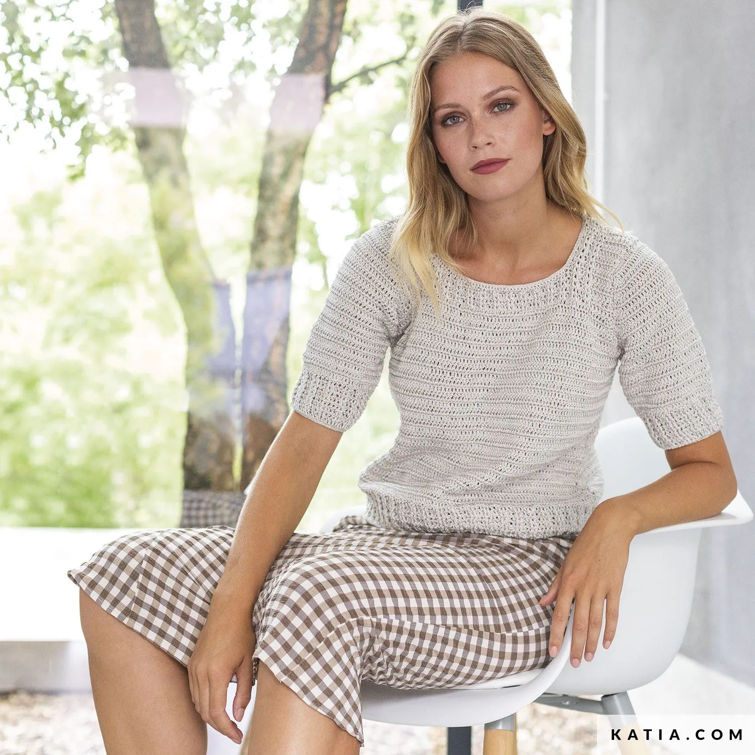 Blusa - Mujer - Primavera / Verano - patrones | Katia.com Blusa - Mujer - Primavera / Verano - patrones | Katia.com