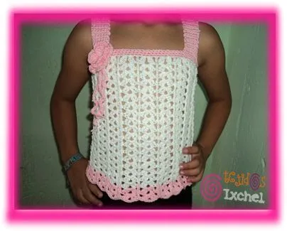 Blusa para niña tejida a crochet. | Blusas crochet | Pinterest