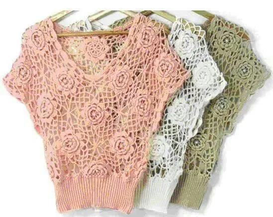 Solo blusas on Pinterest | Crochet Tops, Tejidos and Boleros