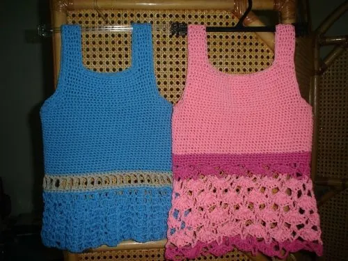 Blusas tejidas para niñas en crochet - Imagui