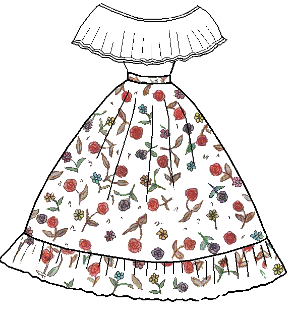Dibujo de falda y blusa para colorear - Imagui