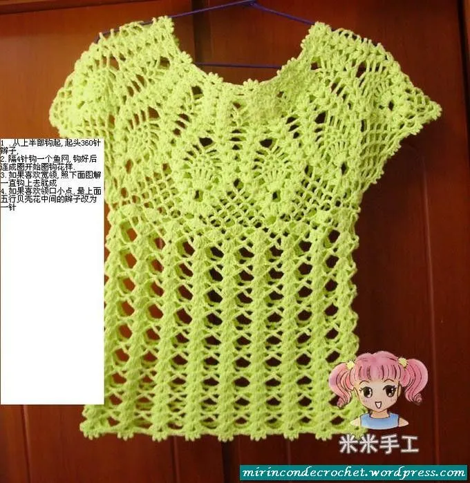 Tutorial de blusas tejidas en crochet - Imagui