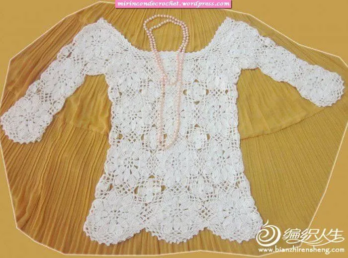 Imagenes de blusas tejidas a crochet escotadas - Imagui