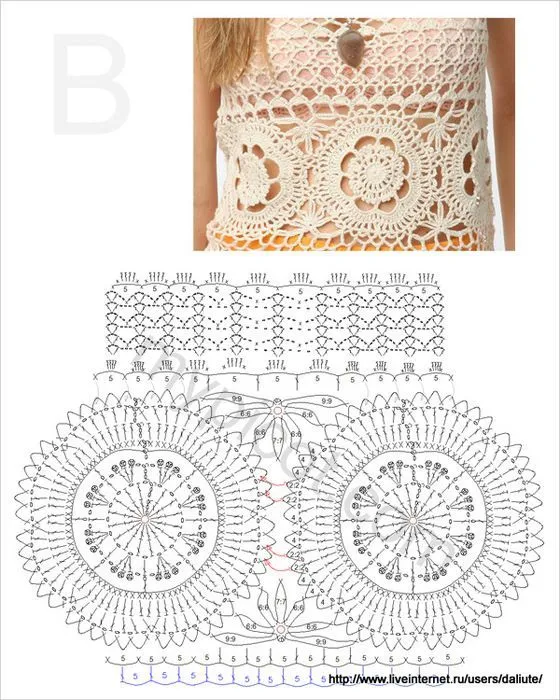 Blusas tejidas a crochet con patrones (2) | patrones | Pinterest ...