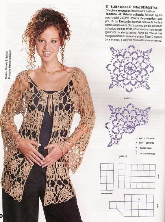 Blusas tejidas a crochet patrones gratis - Imagui | moda ...