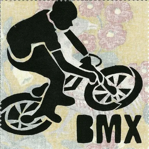 BMX stencil fabric patch | Flickr - Photo Sharing!