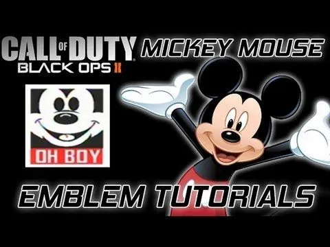 Bo2 Emblem Tutorial #16 : Mickey Mouse (Obey Style) - YouTube