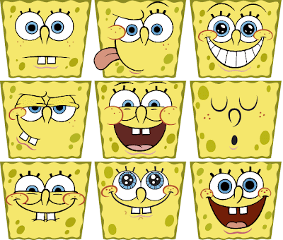 ARG-PAPERCRAFT: Bob Esponja(Varias Caras Intercambiables) ARG-PAPERCRAFT: Bob Esponja(Varias Caras Intercambiables)
