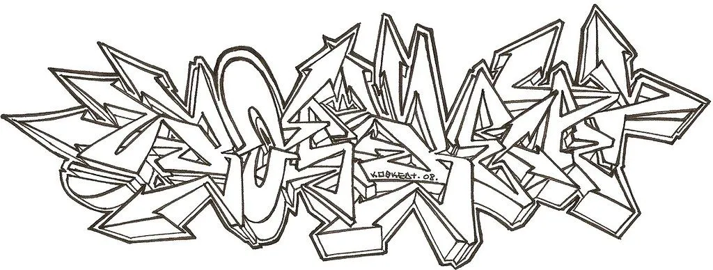 Bocetos de graffitis de letras - Imagui